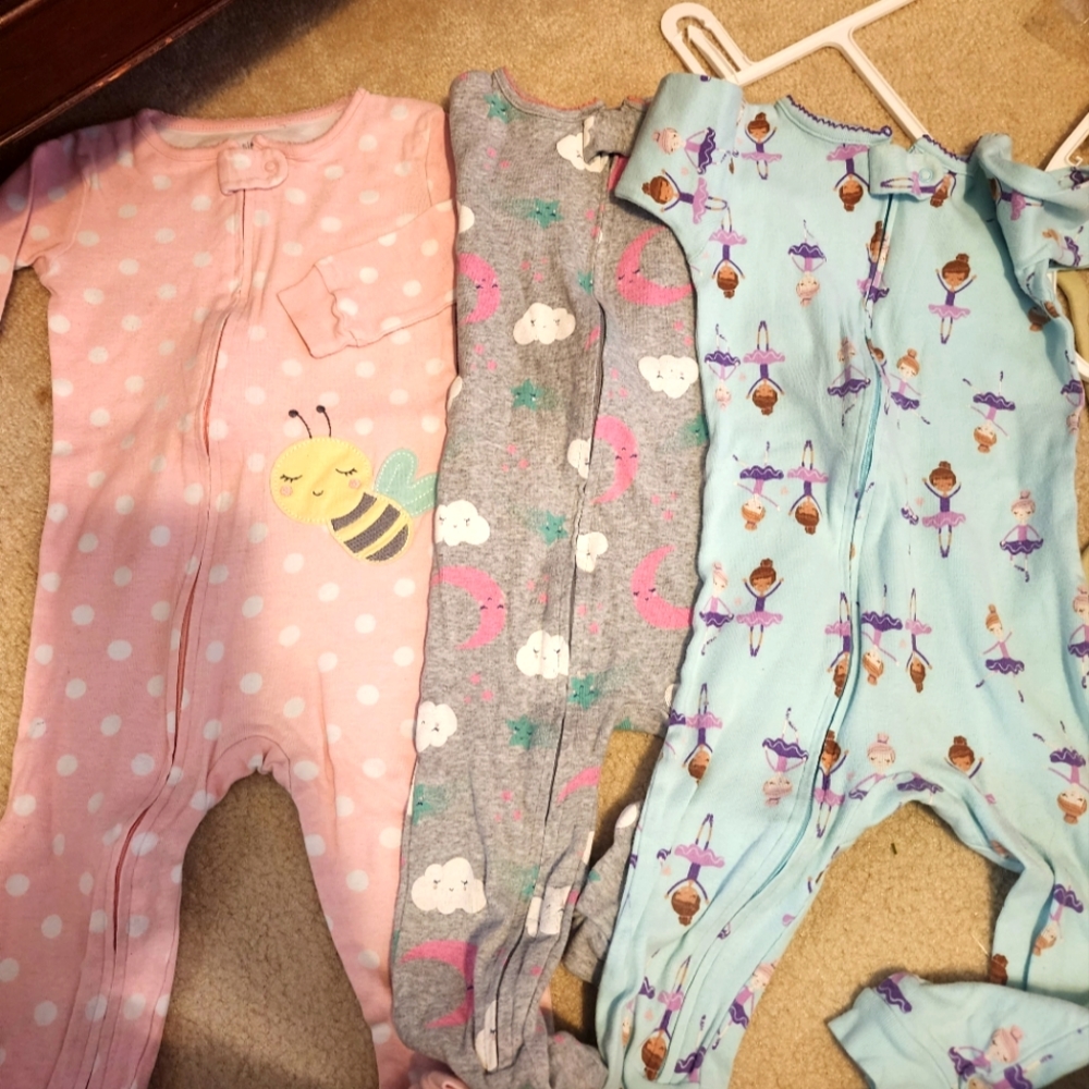 Footless 1 pc pjs full zip bundle